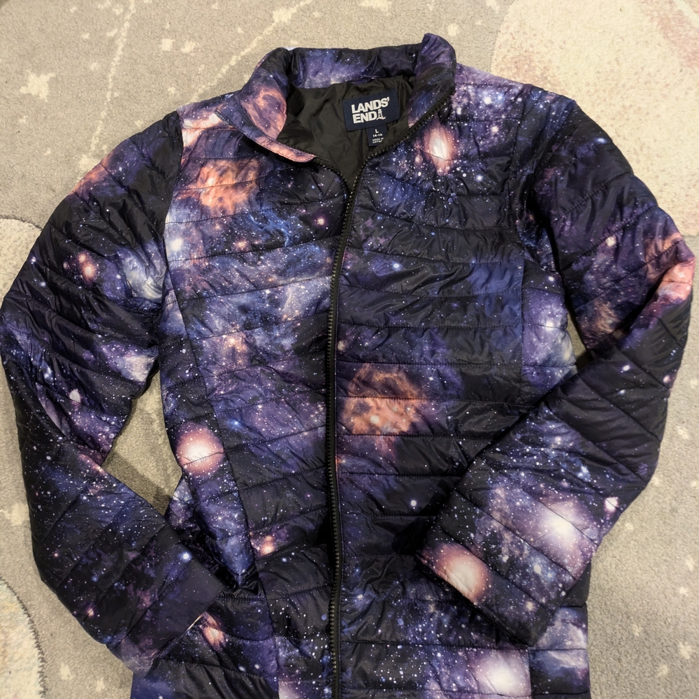 Lands' End Galaxy Print Jacket, New!